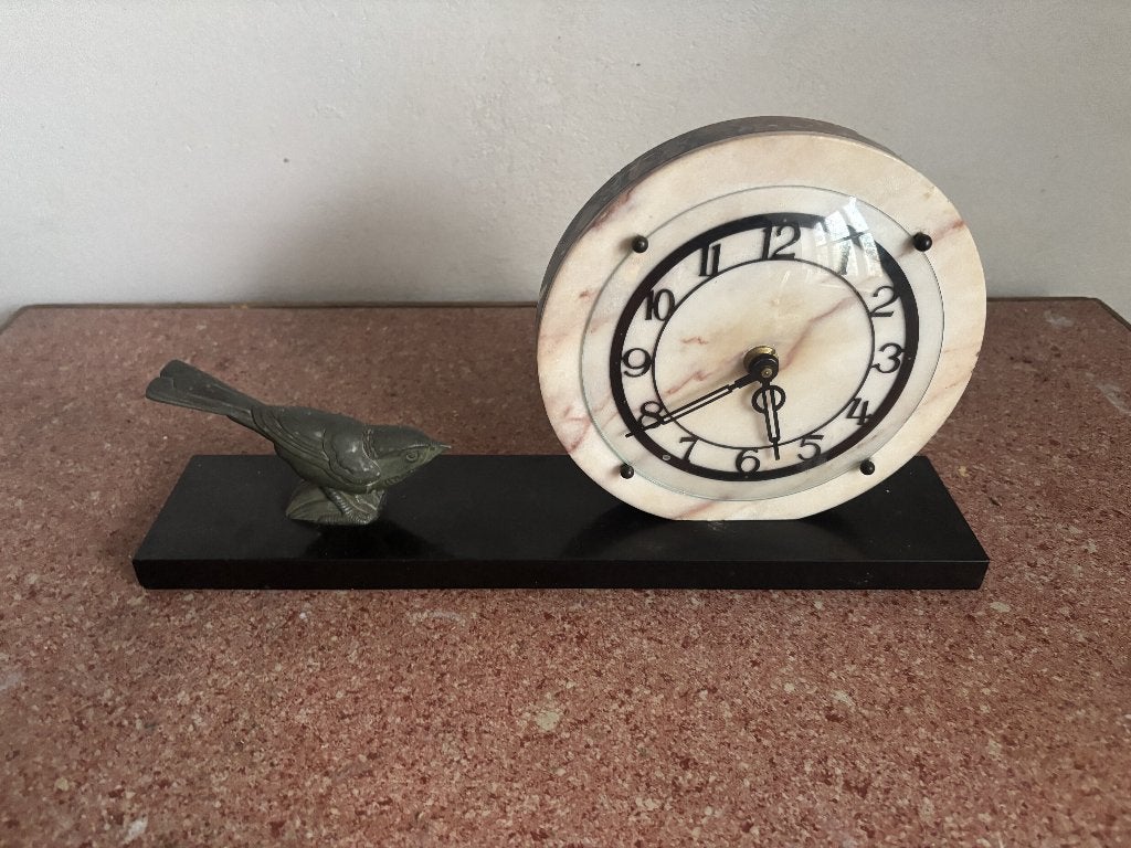 Horloge marbre, Multicolore, Vintage, Analogique, Enlèvement