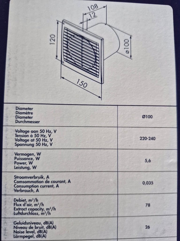 muur en plafond ventilator, Elektronische apparatuur, Ophalen, Nieuw, Plafondventilator