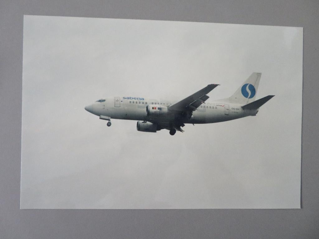 grote foto Sabena Swissair Boeing 00-SYI, Verzenden, Zo goed als nieuw, Kaart, Foto of Prent