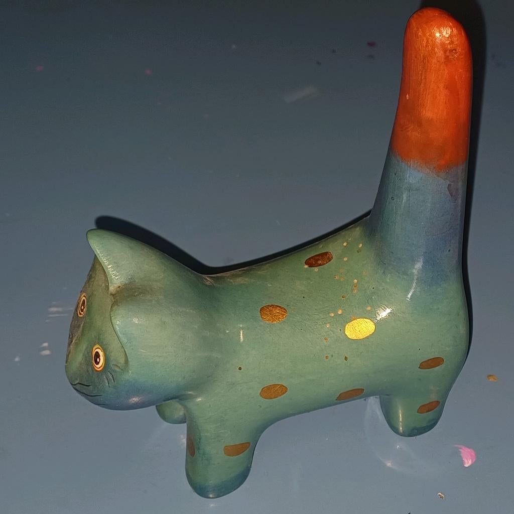 Vintage katten beeldje, Antiek en Kunst, Ophalen