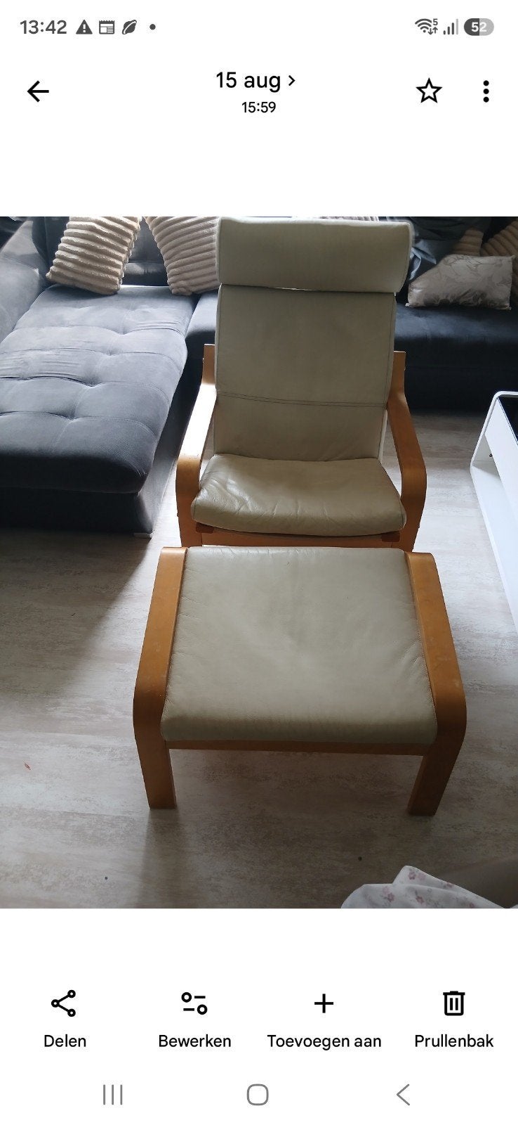 ikea poang zetel, Ophalen