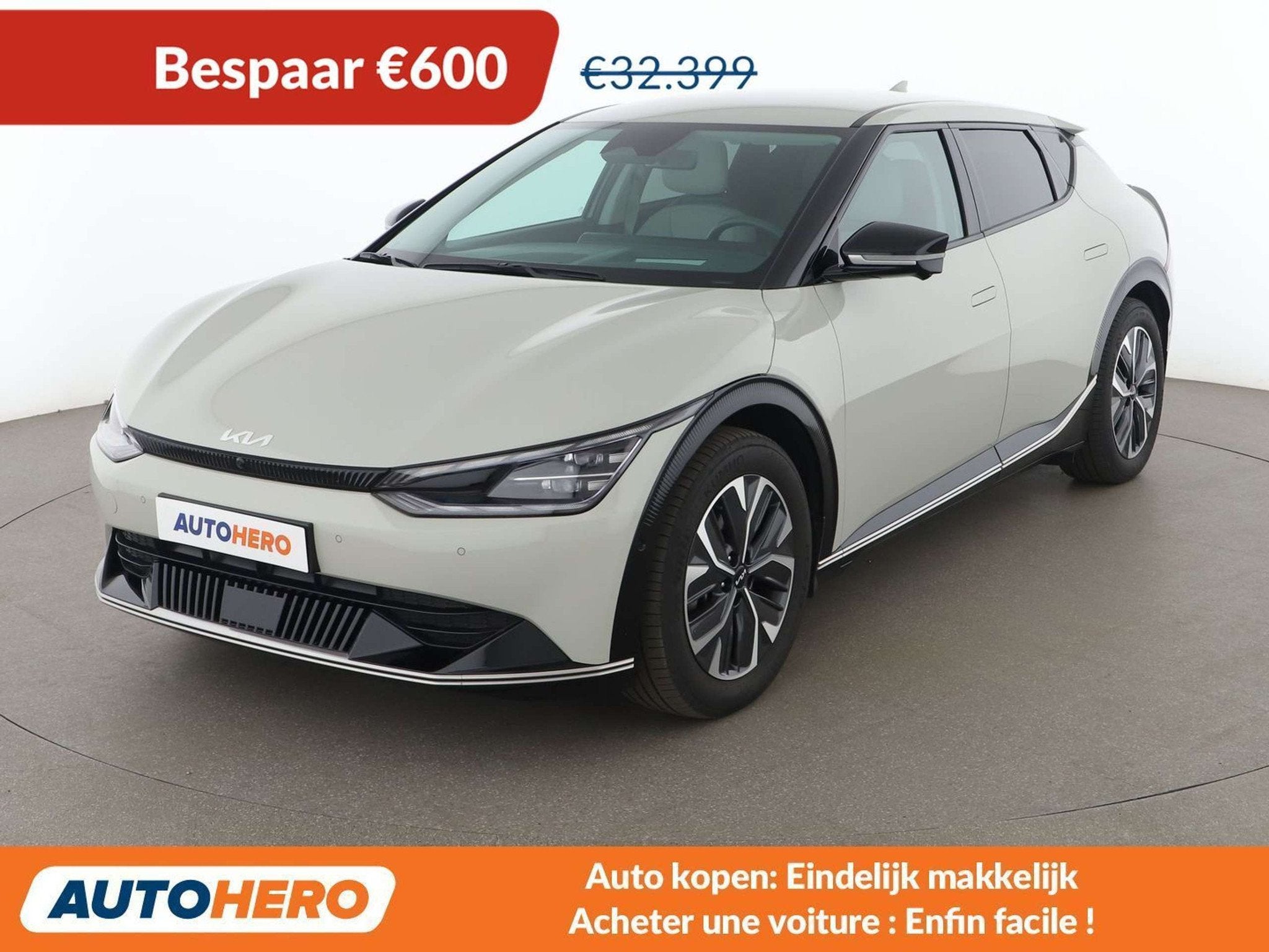 Kia Ev6 electric drive 239 kW 4WD (bj 2023, automaat), Auto's, Automaat, Gebruikt, Leder, 5 zetels