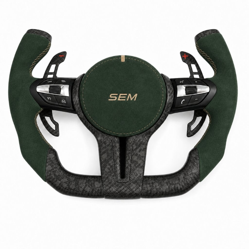 Volant yoke alcantara vert forgé BMW F et E, Enlèvement ou Envoi, Neuf, BMW