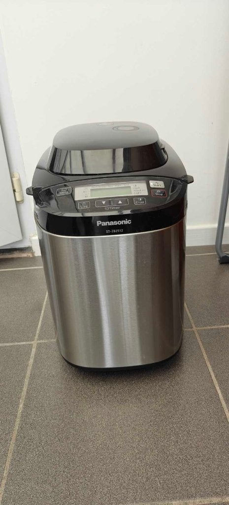 Panasonic Broodbakmachine + Snijmachine, 400 tot 800 gram deeg, Ophalen, Gebruikt, Met timer