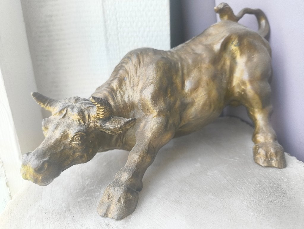 Taureau en bronze, Antiquités & Art, Enlèvement, Bronze