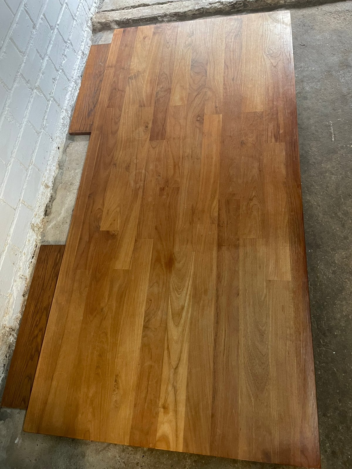 Teak tafel, Huis en Inrichting, Tafels | Eettafels, Ophalen, Zo goed als nieuw