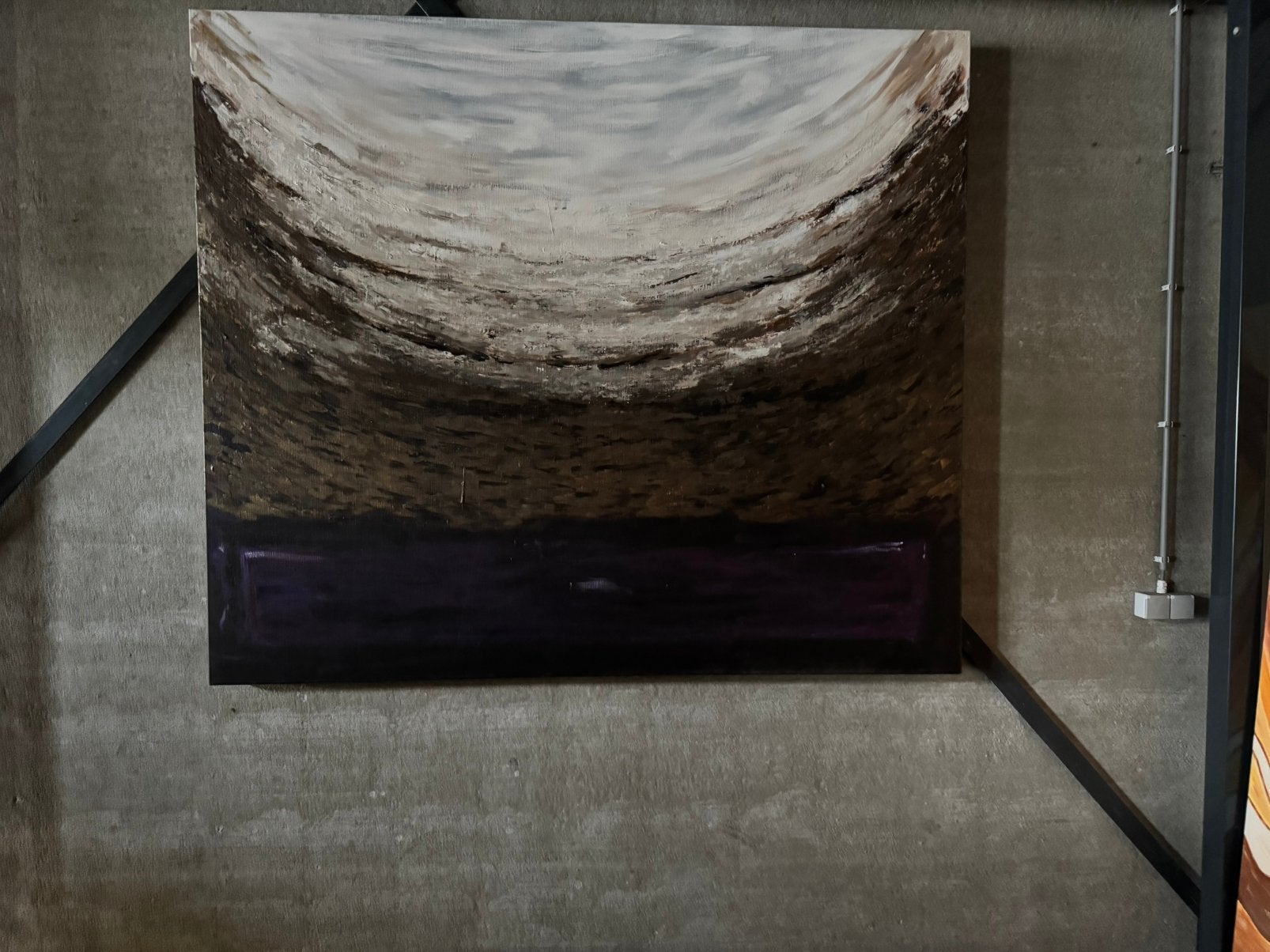 Opvallend groot abstracte schilderij te koop, Ophalen