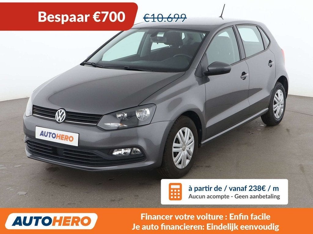 Volkswagen Polo 1.0 Trendline BlueMotion Tech, Argent ou Gris, Achat, Boîte manuelle, 1055 kg