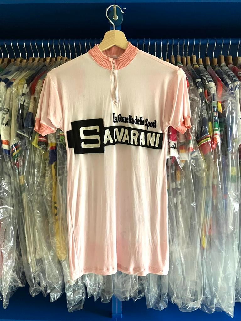 Maglia rosa Felice Gimondi Salvarani 1967 wielertrui Giro, Fietsen en Brommers, Fietsaccessoires | Fietskleding, S, Gebruikt, Heren