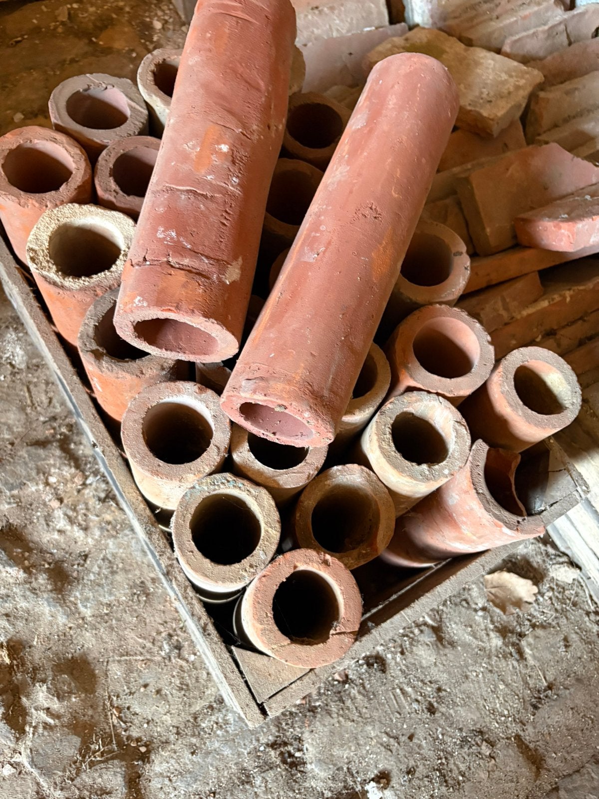 Terracotta drainagebuisjes, Antiek en Kunst, Antiek | Keramiek en Aardewerk, Ophalen