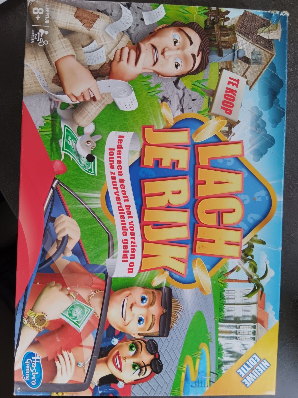 lach je rijk gezelschapsspel, Ophalen of Verzenden, Gebruikt, HASBRO