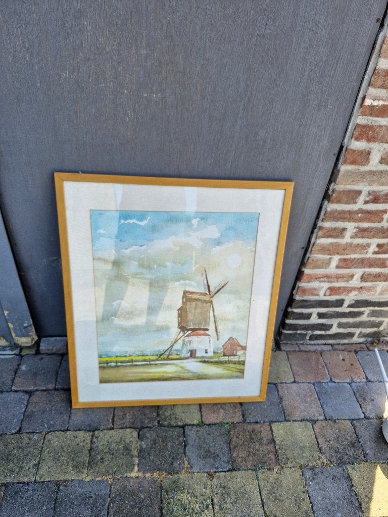 Aquarel, Antiek en Kunst, Realistisch, Aquarel, Overige onderwerpen, Papier