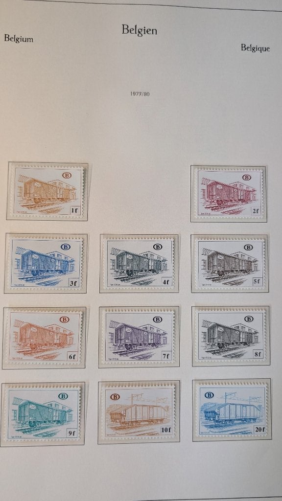 Timbre belge 1980 Wagons de marchandises, Sans timbre, Neuf, Non oblitéré, Trains