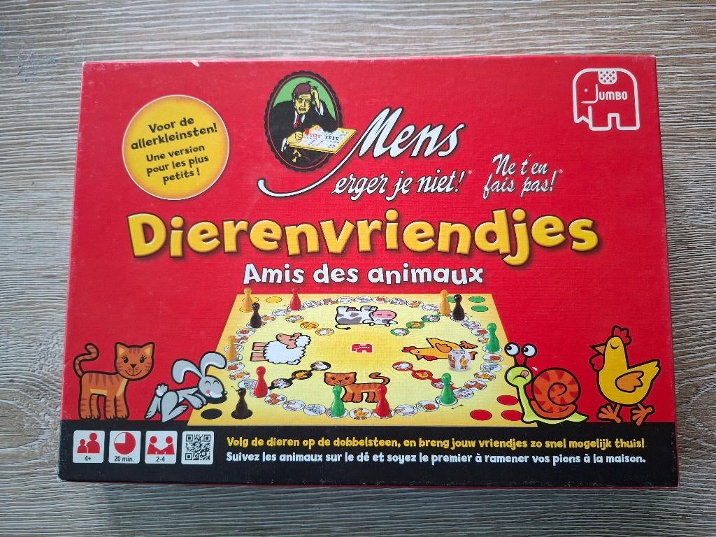 Spel - Mens erger je niet - Dierenvriendjes, Hobby en Vrije tijd, Gezelschapsspellen | Bordspellen, Ophalen of Verzenden, Gebruikt