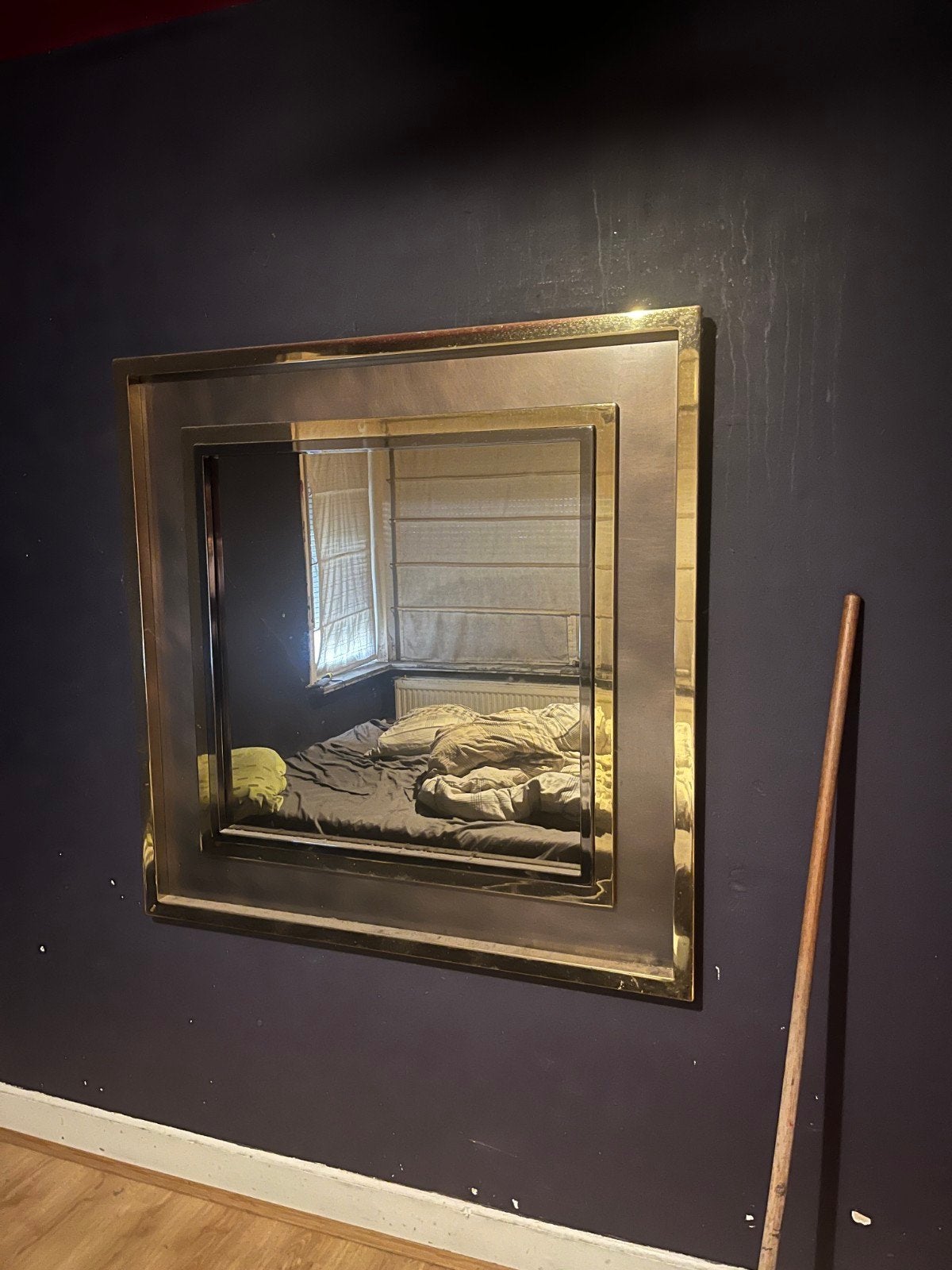 grote spiegel, Huis en Inrichting, Woonaccessoires | Spiegels, Ophalen, Vierkant, 125 cm of meer