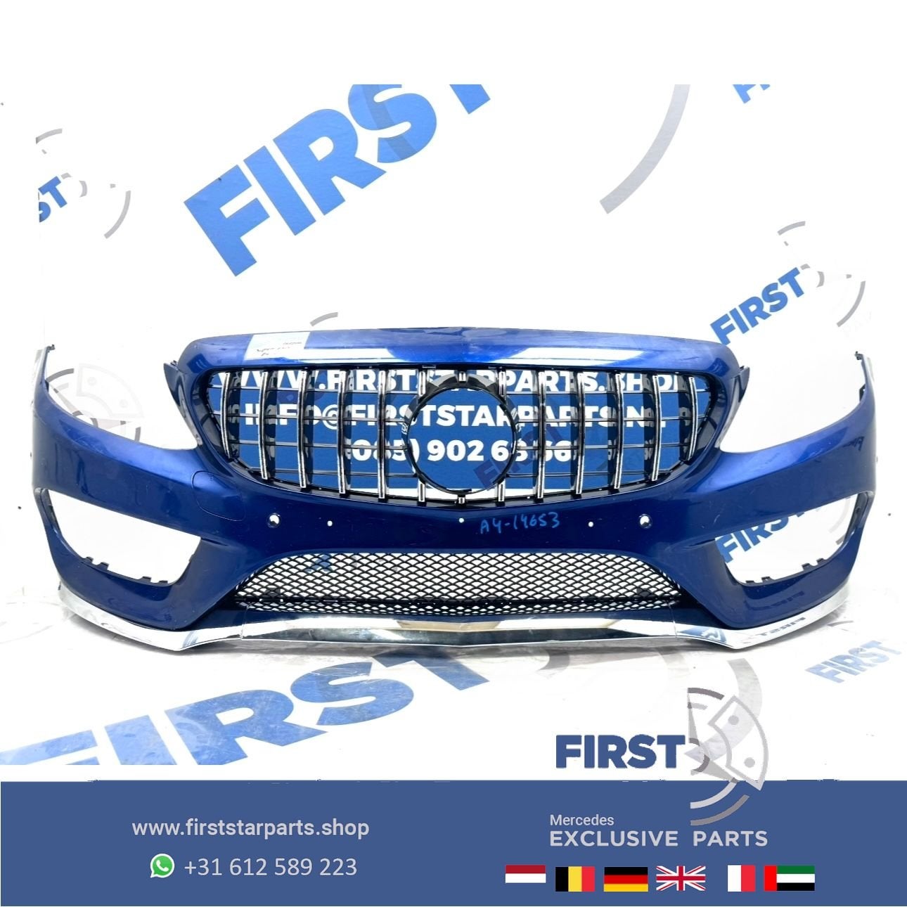 W205 BUMPER AMG VOORBUMPER + GRIL EN SIERLIJSTEN 2014-2017 M, Utilisé, -, Avant, -
