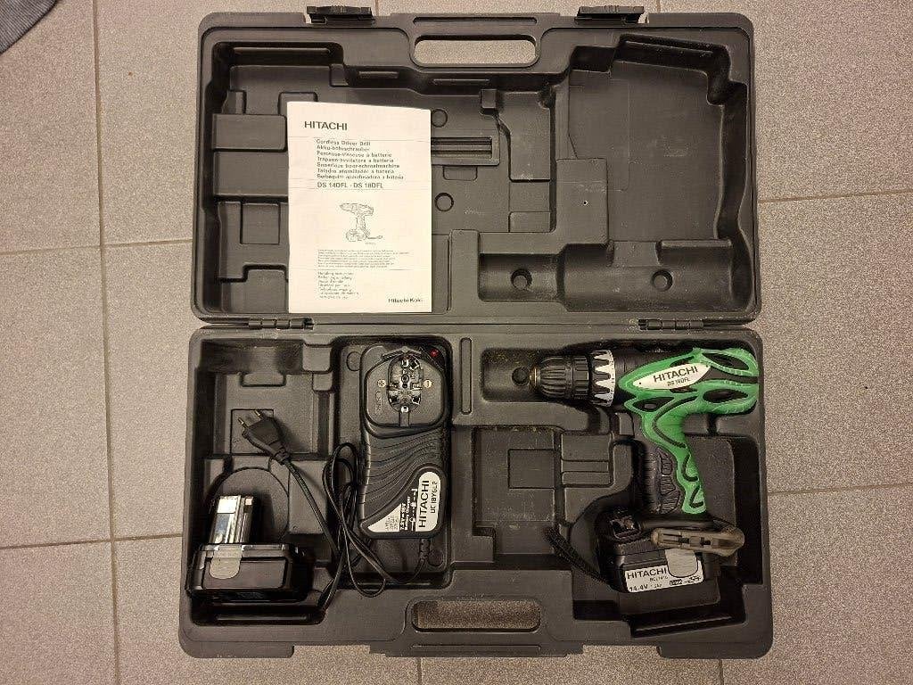 Hitachi accu boor schroefmachine DS 14DFL, Doe-het-zelf en Bouw, Ophalen of Verzenden, Gebruikt, Boor- en Schroefmachine