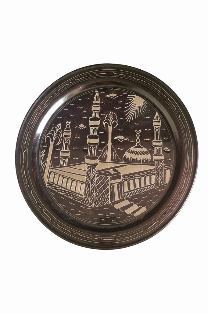 Moderne messing decoratieve schaal – vintage uitstraling, Ophalen of Verzenden, Goud