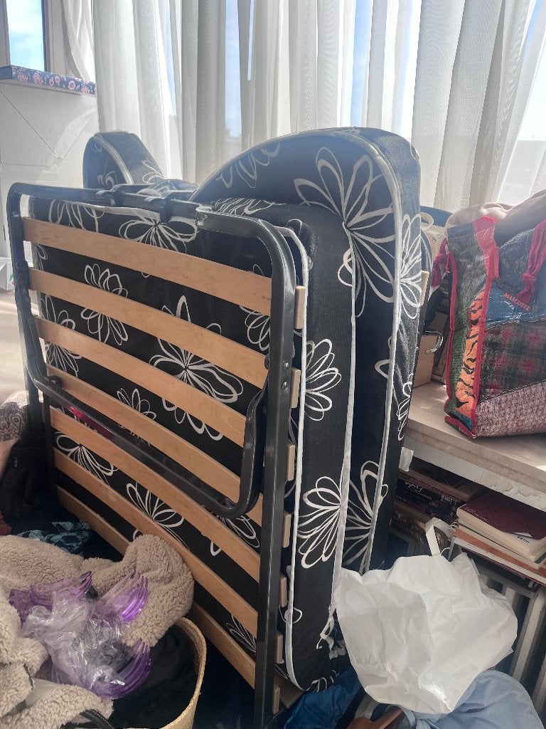 Klapbed met matras, Ophalen, Zo goed als nieuw, Eenpersoons, Matras