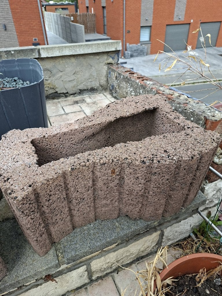 Set van 6 betonnen plantenbakken (gereconstitueerde steen), Ophalen, Minder dan 30 cm, Minder dan 60 cm, Zo goed als nieuw