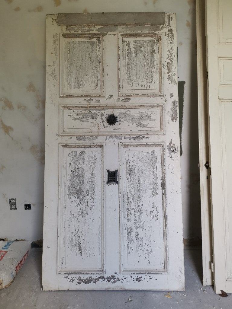 Massieve eiken voordeur pastoriewoning, Doe-het-zelf en Bouw, Ophalen, Gebruikt, 80 tot 100 cm, Buitendeur