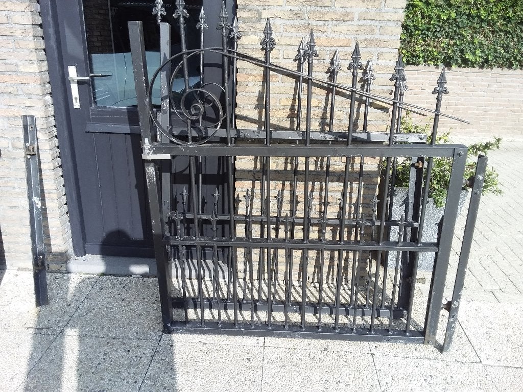 Zware ijzeren poort, Tuin en Terras, Ophalen, Gebruikt, 100 tot 150 cm, IJzer