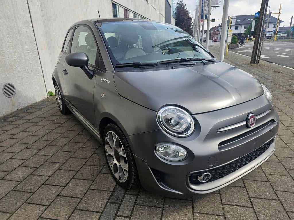 Fiat 500 sport hybride, Voorwielaandrijving, Euro 6, Leder en Stof, Grijs
