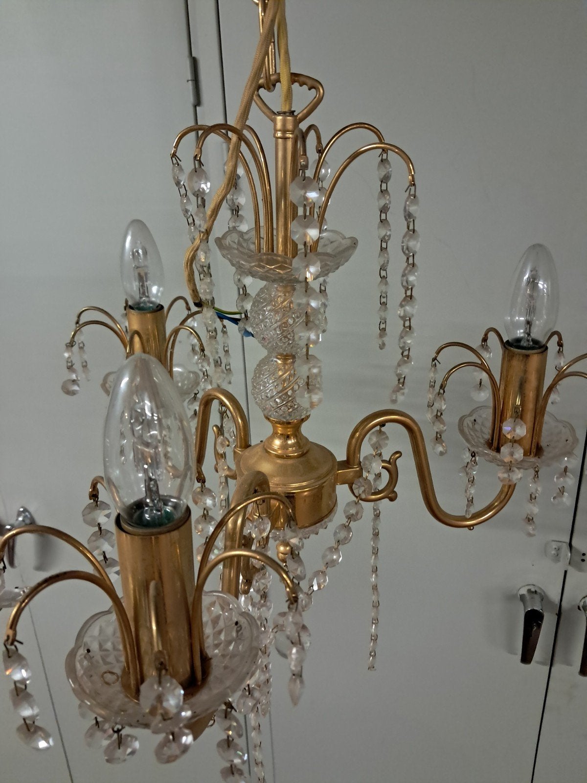 Glazen lustertje, Huis en Inrichting, Lampen | Kroonluchters, Ophalen
