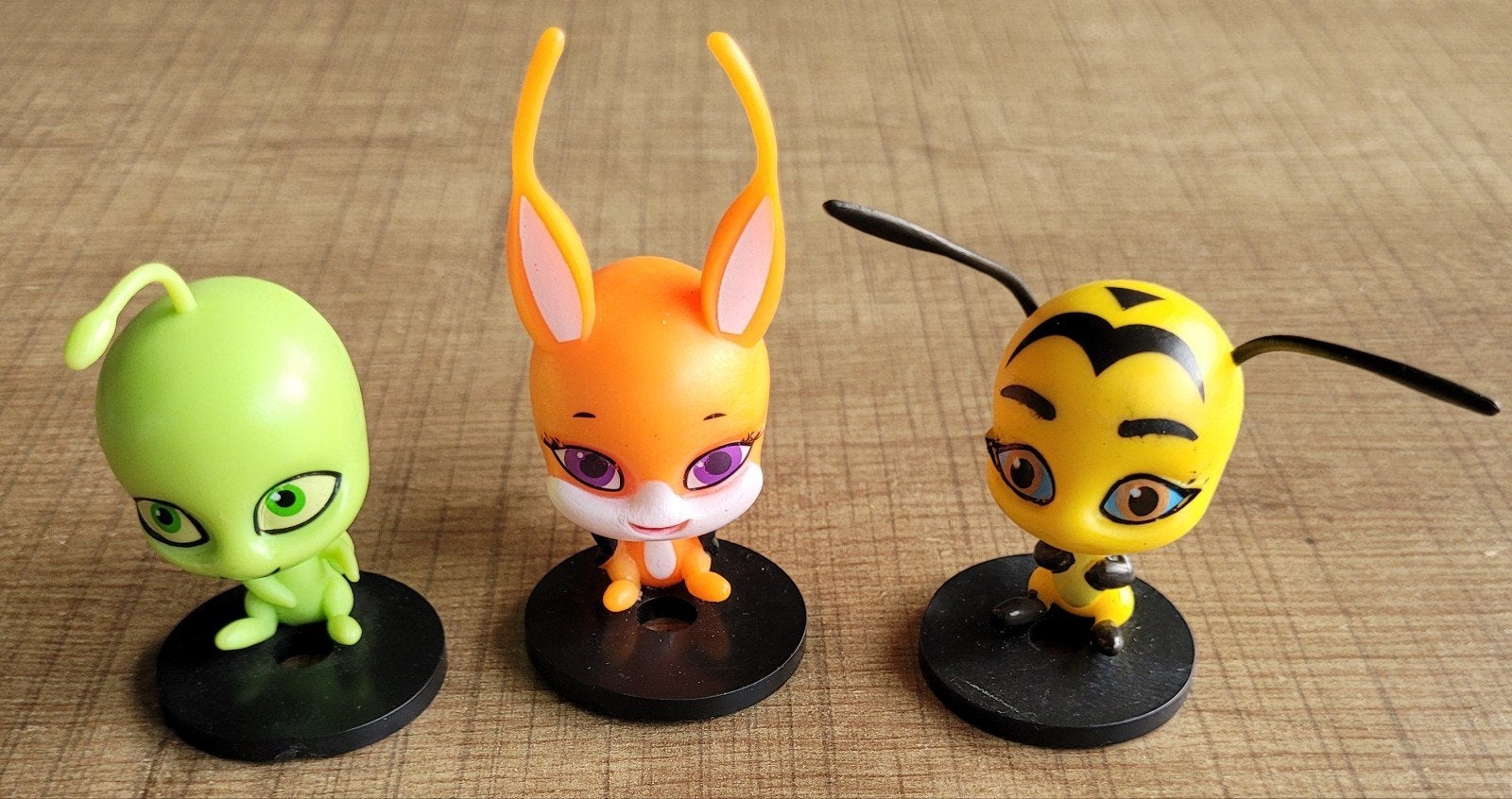 Miraculous Kwamis: 3 figuurtjes, Ophalen of Verzenden, Gebruikt