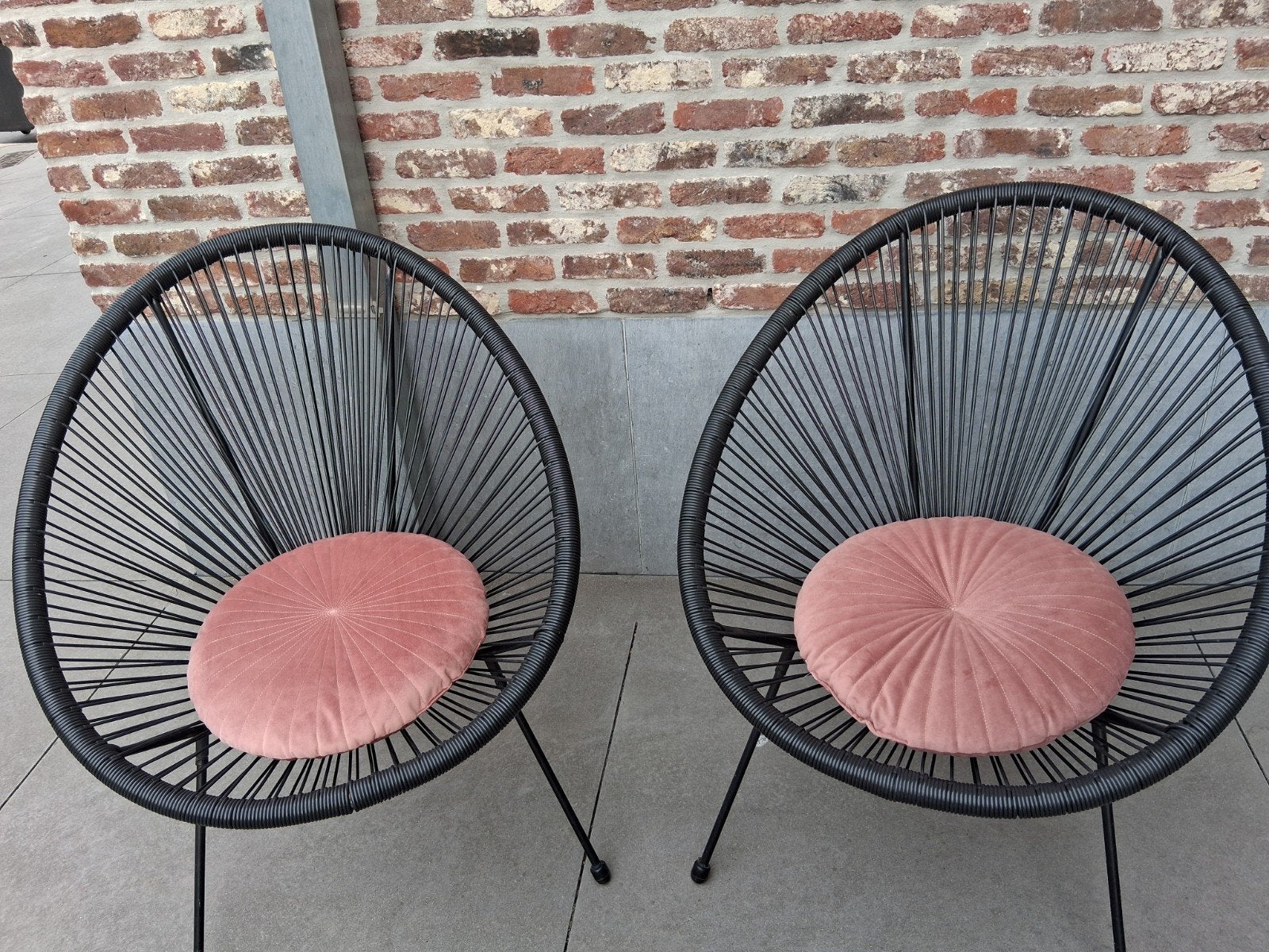 2 zeteltjes voor tuin of terras/ zwart, Enlèvement, Utilisé