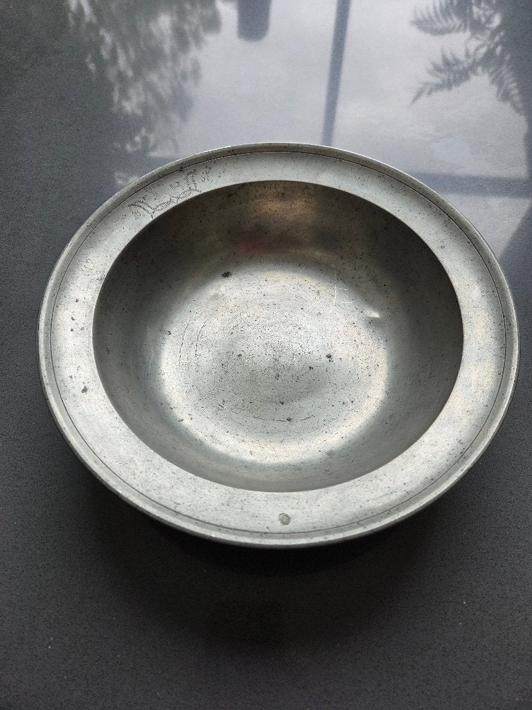 tinnen kom antiek, Antiek en Kunst, Ophalen of Verzenden
