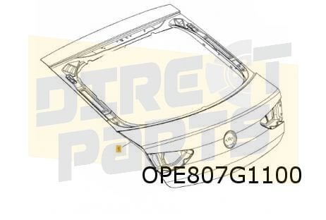Opel Insignia B achterklep (niet bij ruitenwisser) (Hatchbac, -, Opel, Nieuw, Ophalen of Verzenden