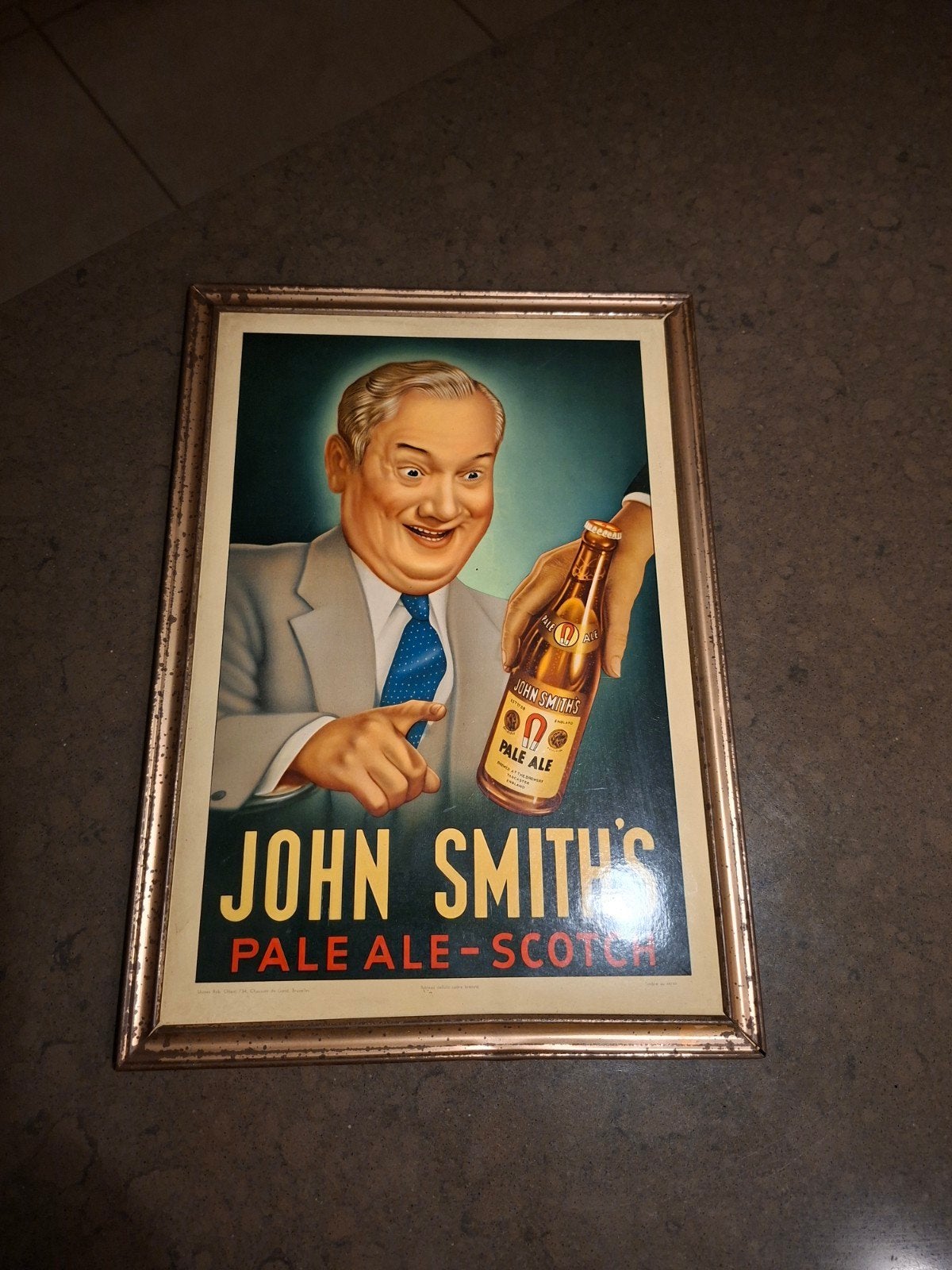 Pancarte John Smith's Paleale - Scotch  1975, Ophalen of Verzenden, Zo goed als nieuw, Reclamebord