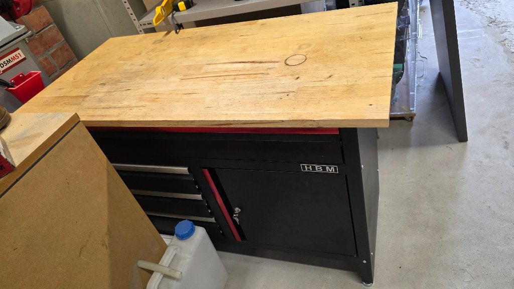 HBM 120 cm Werkbank met Laden & Deur, Ophalen, Zo goed als nieuw, 70 tot 120 cm