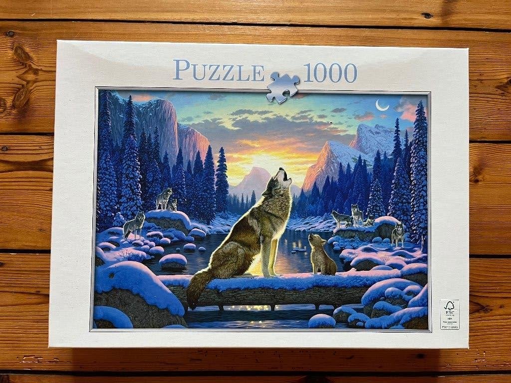 Puzzel wolf 1.000 stukken, Ophalen, 500 t/m 1500 stukjes, Nieuw, Legpuzzel