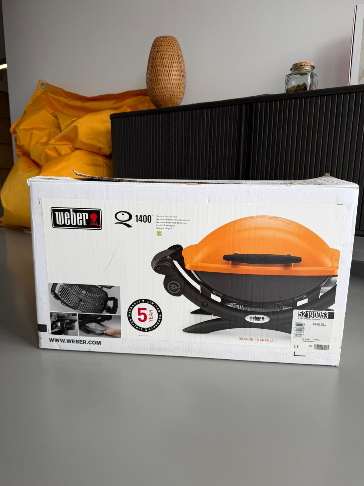 WEBER elektrische BBQ Q1400, Tuin en Terras, Ophalen, Zo goed als nieuw