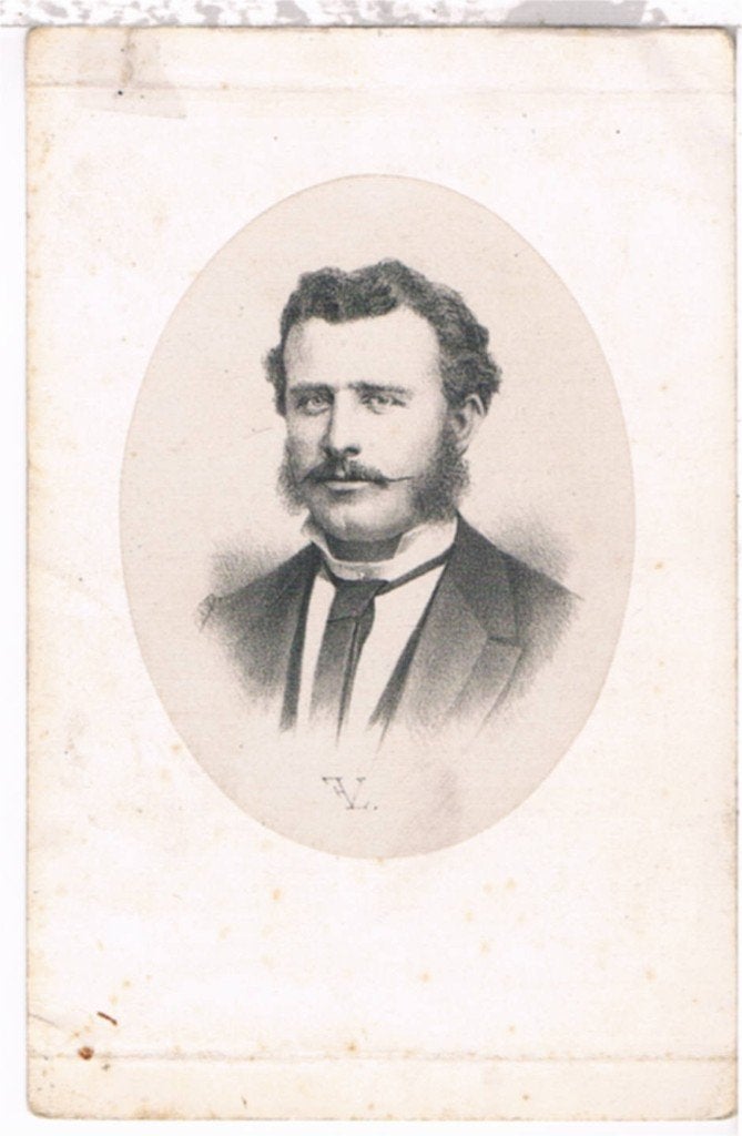 Bp. De Pratere Alphonse.  Deynze 1841 † Asper 1878, Verzamelen, Bidprentjes en Rouwkaarten, Ophalen of Verzenden, Bidprentje