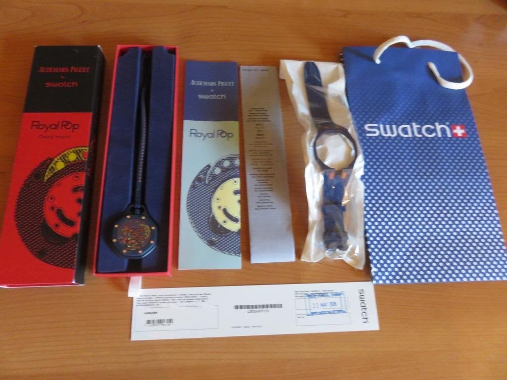 Swatch Audemars Piguet , Royal Pop , Orenji Hachi, NIEUW, Handtassen en Accessoires, Swatch, Nieuw, Kunststof, Ophalen of Verzenden