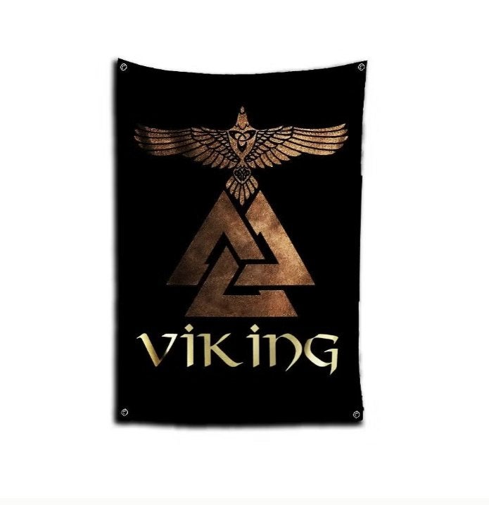 Grote vlaggen Viking / Nordic symbolen (150x90cm) Nieuw.