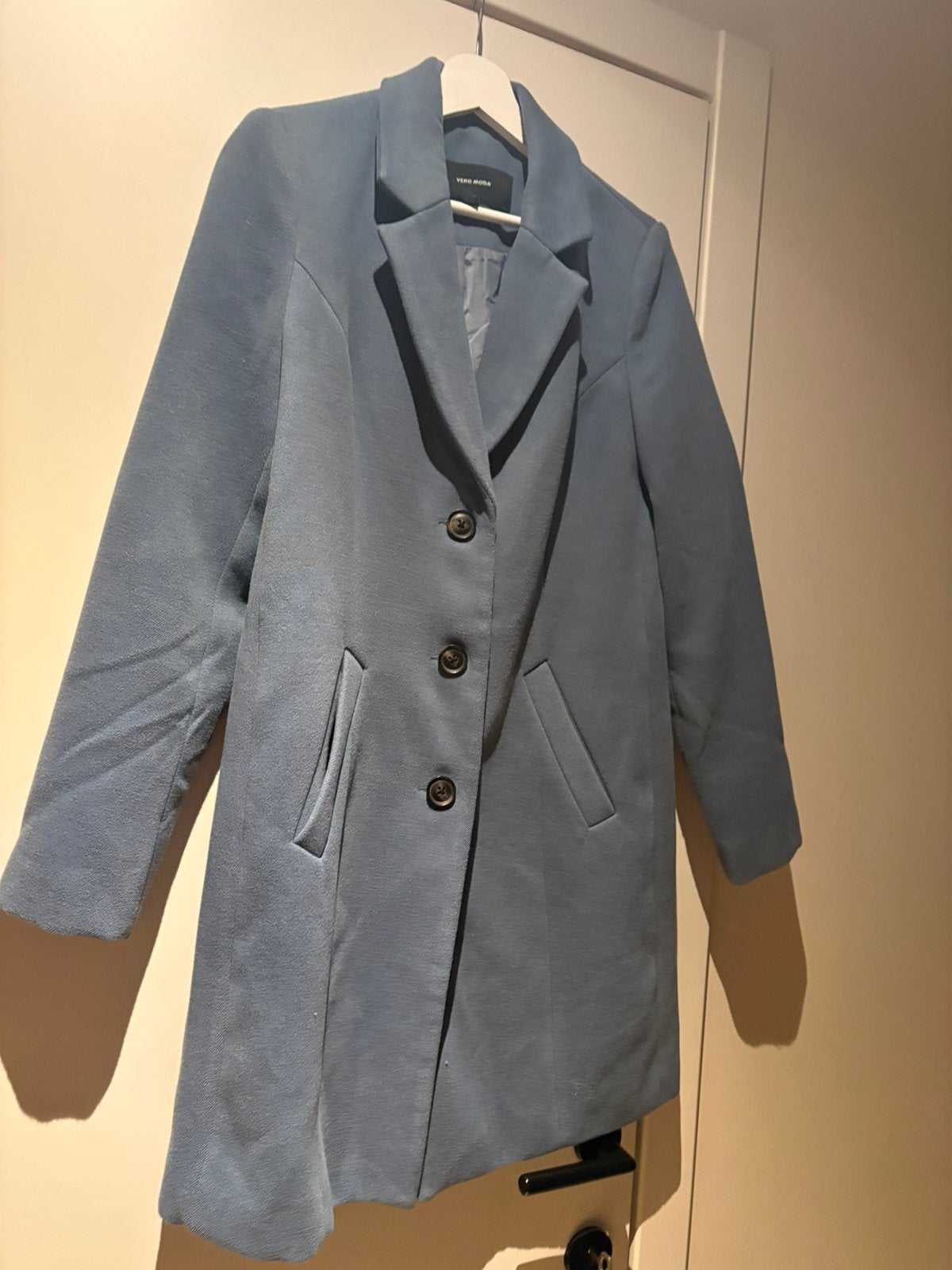 Lichtblauwe jas - maat S - Vero Moda, Kleding | Dames, Ophalen, Gedragen, Maat 36 (S), Blauw