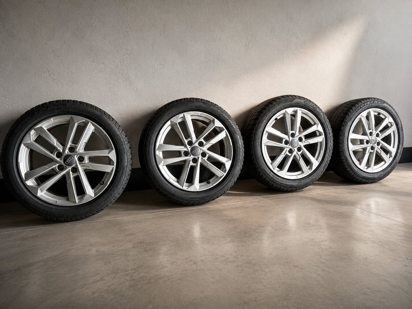 Audi A3 S-Line 17" wielset met Pirelli-winterbanden, Auto-onderdelen, Banden en Velgen, Ophalen, Winterbanden, Band(en)