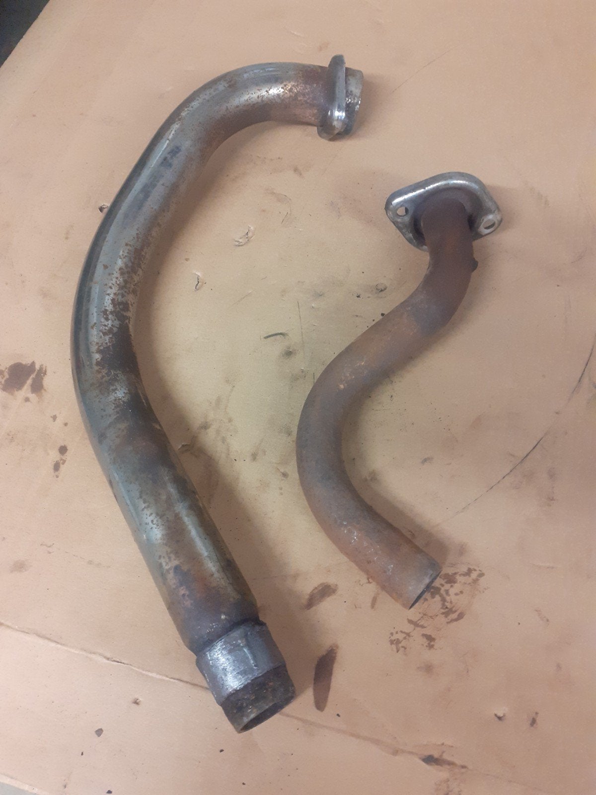 Volledige originele uitlaat Yamaha XV 750 Virago, Motoren, Ophalen, Gebruikt