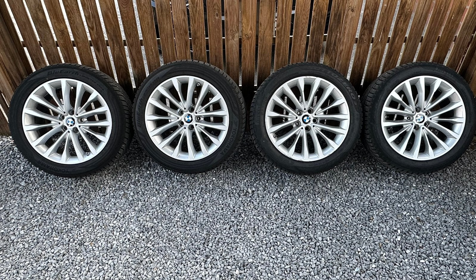 Mooie 18”origonal bmw winterwielset/ 5x112 / ET 30 / 66.5 /, Ophalen, 18 inch, 245 mm, Banden en Velgen