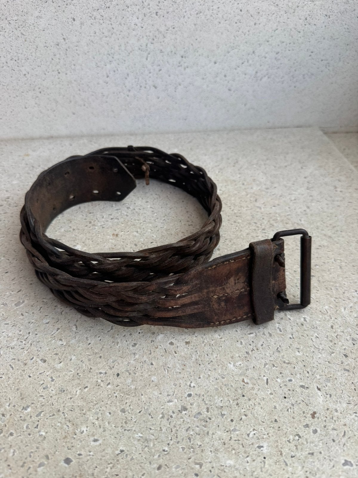 Wo1 Franse riem gevlochten trenchart, Ophalen of Verzenden