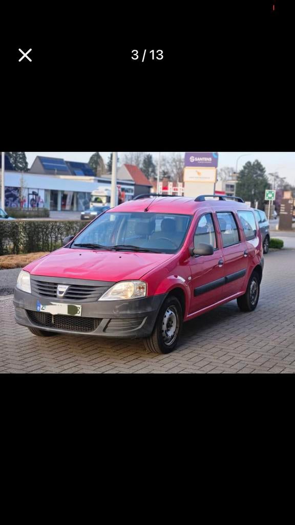 Dacia logan 179000 km benzine mag alle lez binnen, Autos, Rouge, Achat, Boîte manuelle, Particulier