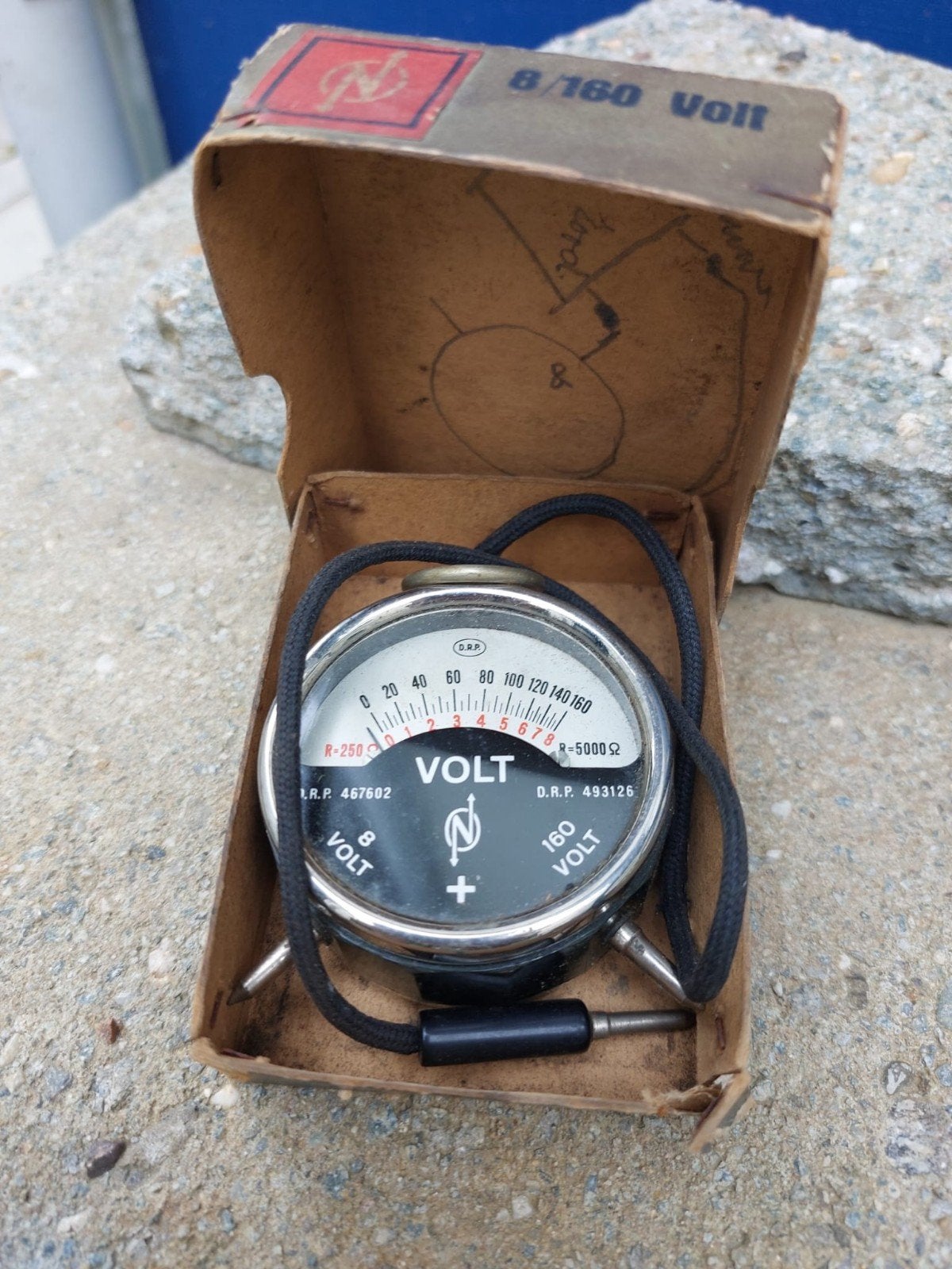 Duitse pre-war Zakhorloge stijl voltmeter, Verzamelen, Militaria | Algemeen, Ophalen of Verzenden, Overige soorten, Overige typen
