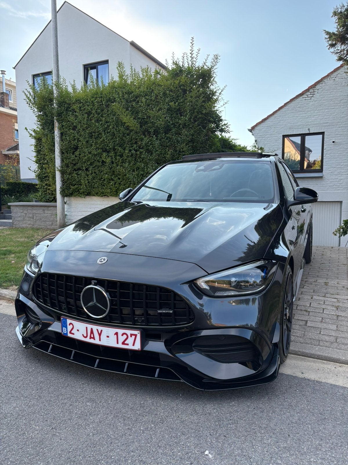 Mercedes c300 full kit 43 amg + échappement, Particulier, Rood, Te koop, Benzine