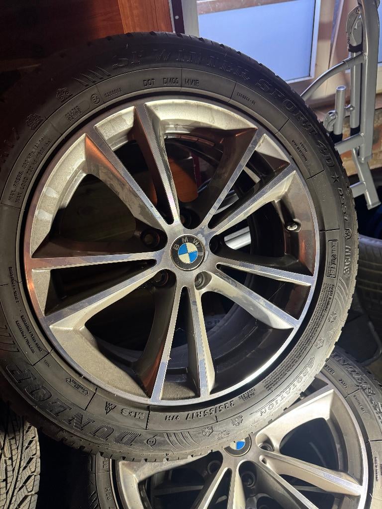 BMW VELGEN MET WINTERBANDEN 225/55 R17 97H, Auto-onderdelen, Banden en Velgen, Ophalen, Gebruikt, Velg(en), 17 inch