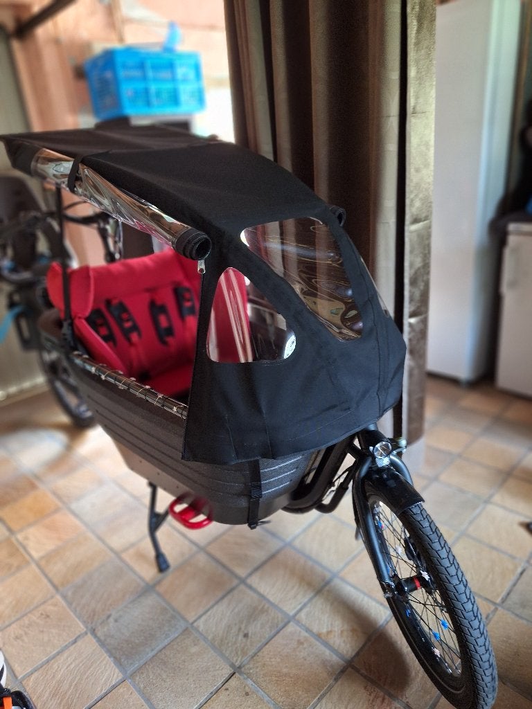 Bakfiets batavus fier 2 enviolo, Fietsen en Brommers, 3 kinderen, Huif, Zo goed als nieuw, Schijfrem