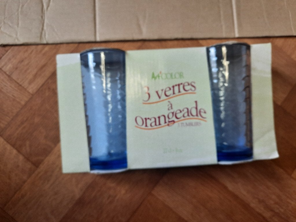 nieuw set 3 glazen "Art Color" 27cl, Huis en Inrichting, Ophalen of Verzenden, Nieuw